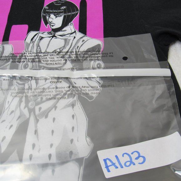 JoJo's Bizarre Adventure Adult Medium Black Neon Pink T-shirt Spell Out E-Boy - Picture 6 of 6